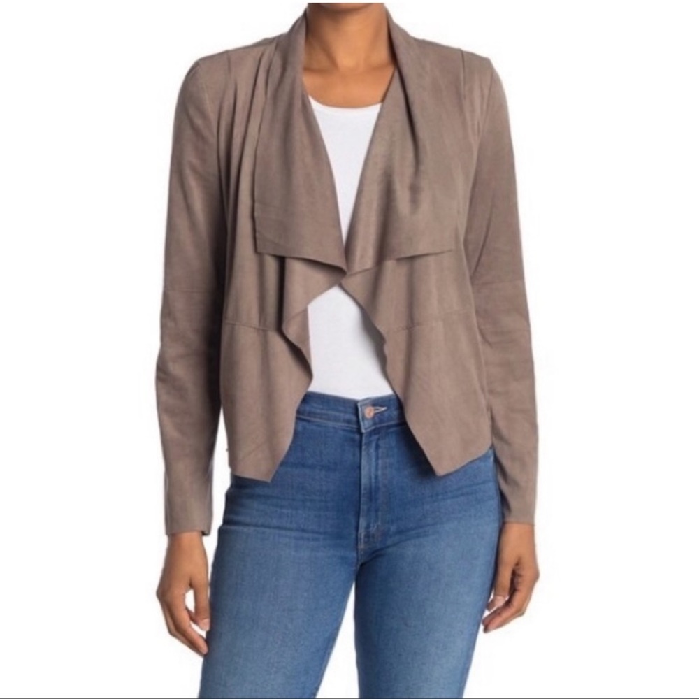 Grey Waterfall Faux Suede Jacket Bought From Nordstrom Rack Size Small NWT Dalia